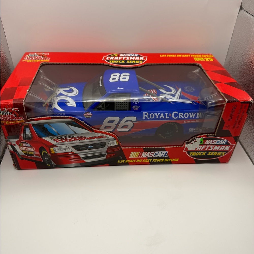1999 1:24 #86 Stacy Compton Royal Crown Blue and White NASCAR Die-Cast Toy Car